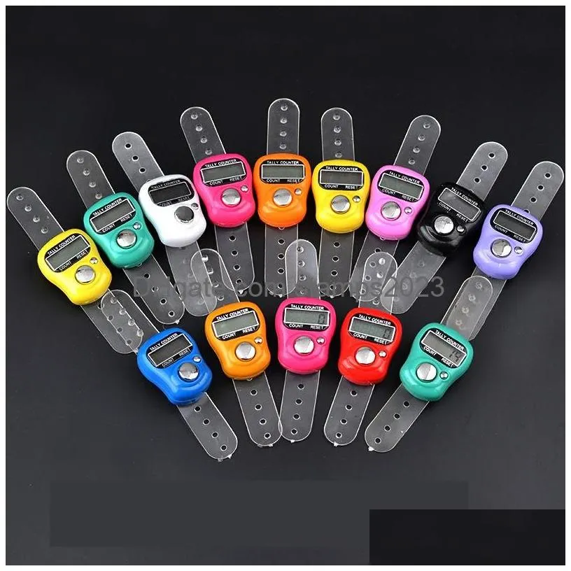 wholesale mini hand hold band tally counter lcd digital screen finger ring electronics head count buddha electronic counters