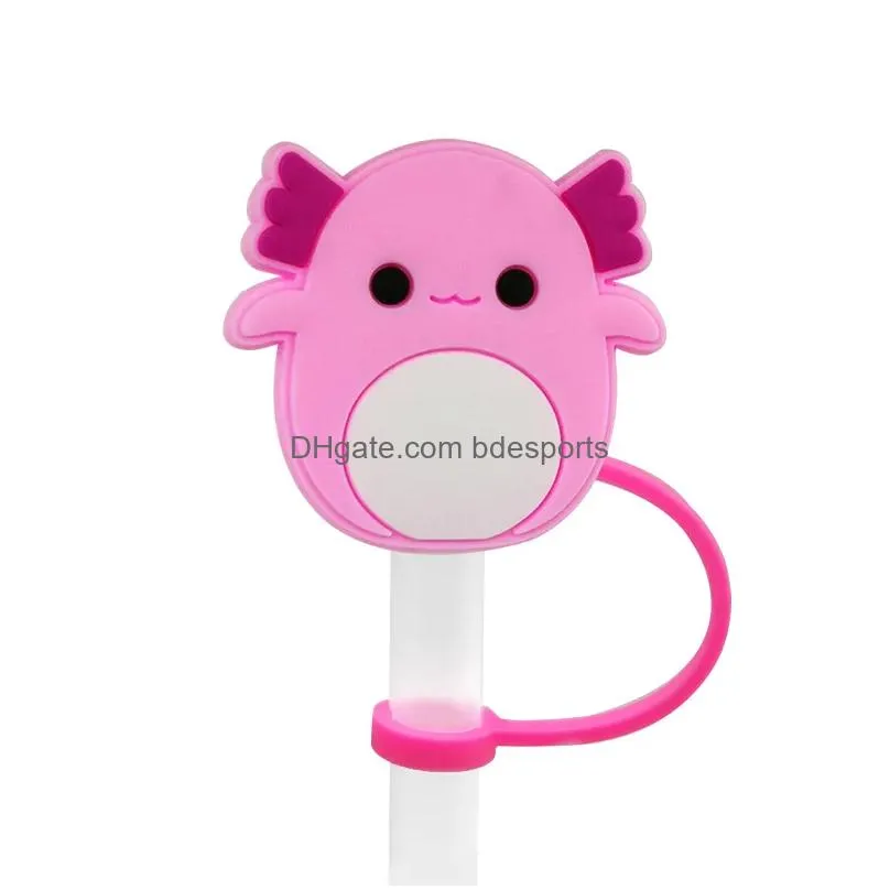 plush toy 1 straw topper silicone mold cover fashion charms Reusable Splash Proof drinking dust plug decorative 8mm straw party