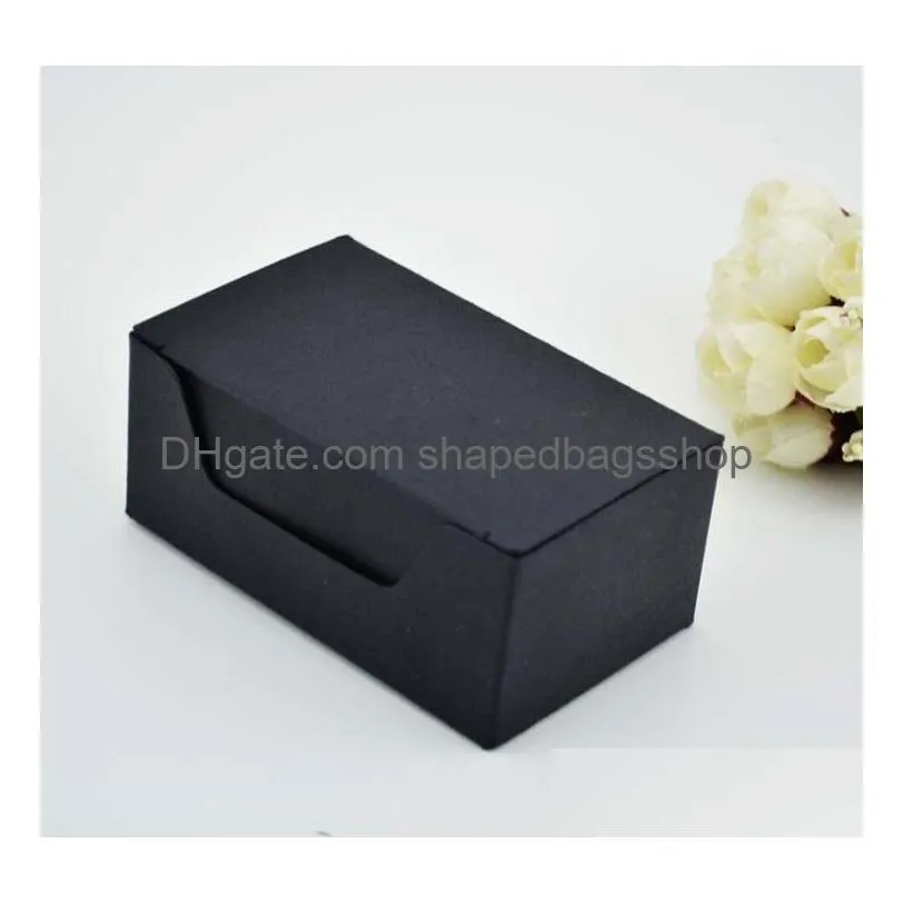 93*57*44mm high quality black cardboard kraft paper gift box business card packaging box free shipping wb909