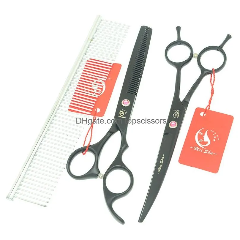 70 Inch Meisha Stainless Steel Pet Shears Dogs Grooming Cutting Scissors Set High Quality Thinning Tesoura Curved Clipper for