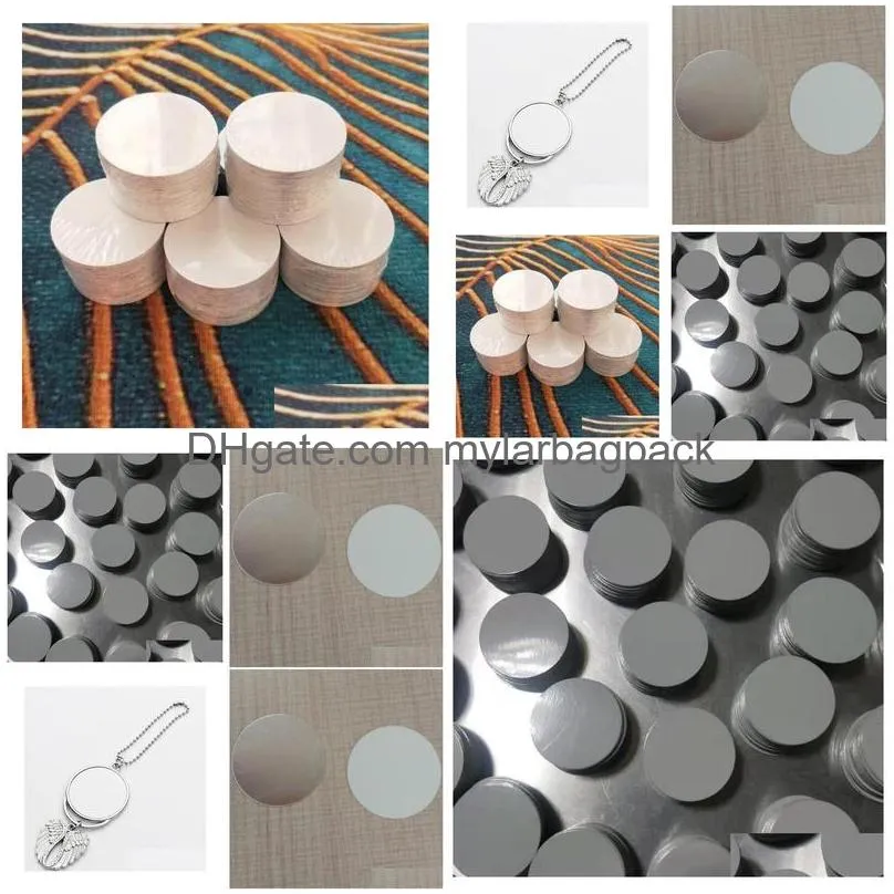 round shape aluminum sublimation blanks round disc metal insert for accessories#9690