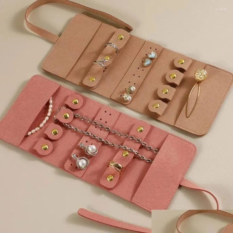 jewelry pouches versatile case roll portable storage box for necklaces/earrings/rings/bracelet/watch travel bags