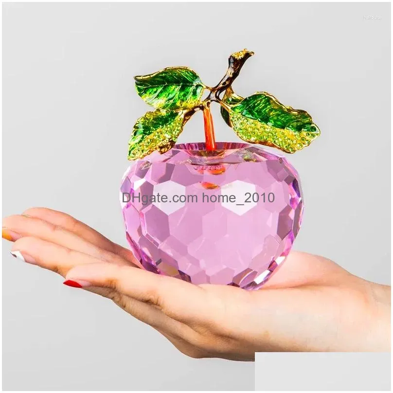 party decoration modern 3d crystal glass big  paperweights glaze miniature figurine crafts home desk table decor gifts artificial