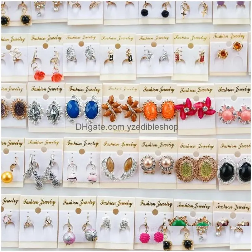 stud earrings 50pair/lot fashion geometry heart love gold silver plated for women mix style party gifts jewelry wholesale