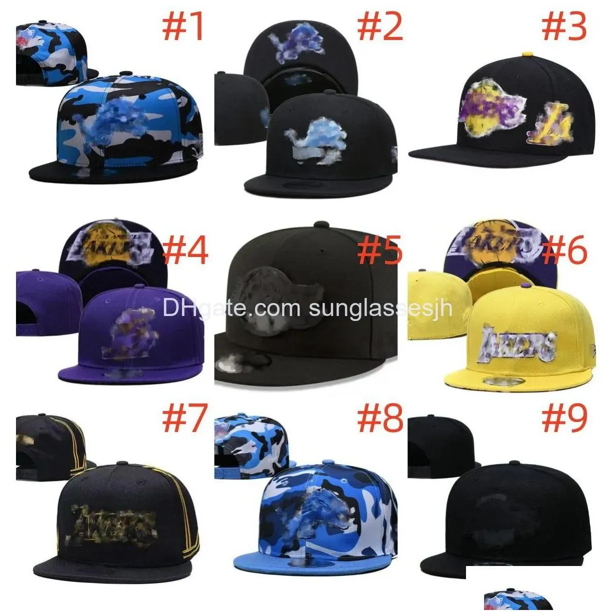 Ball Caps Brand All Teams Logo Designer Hats Baskball Snapback Embroidery Football Sun Mesh Flex Beanies Hat Hip Hop Sport Snapbacks