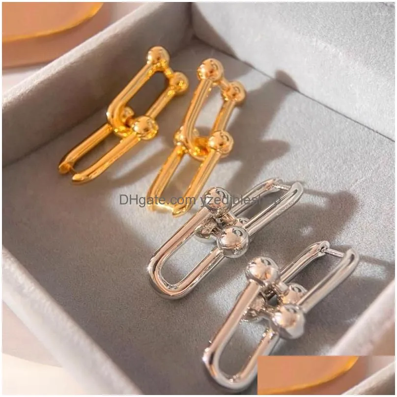 dangle earrings pure 925 sterling silver jewelry for women drop chain luxury party fine costume gold color