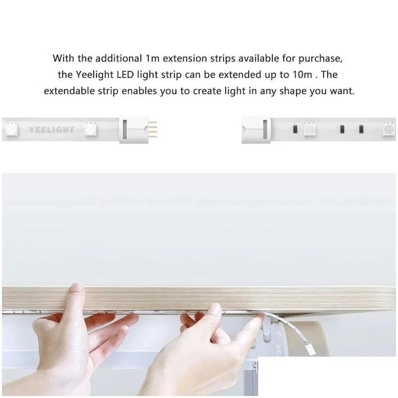 Smart Remote Control Control Global Version Yeelight Aurora Smart Light Strip 1S Rgb Colorf Wifi 2M To 10M 60 Led Lightstrip For App Otuht