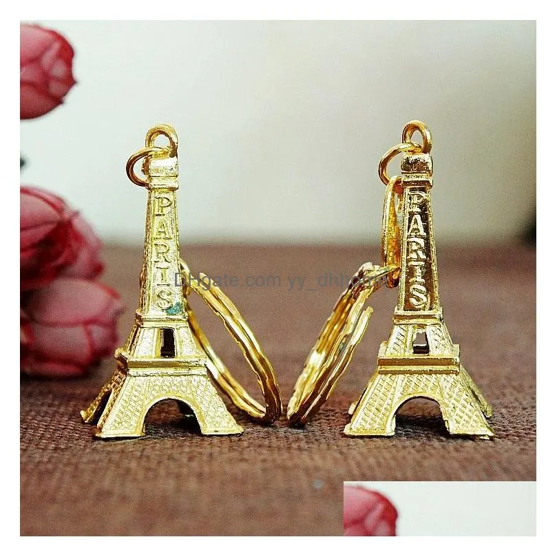 eiffel tower keychain 3 color creative souvenirs tower pendant vintage key ring gifts retro classic home decoration