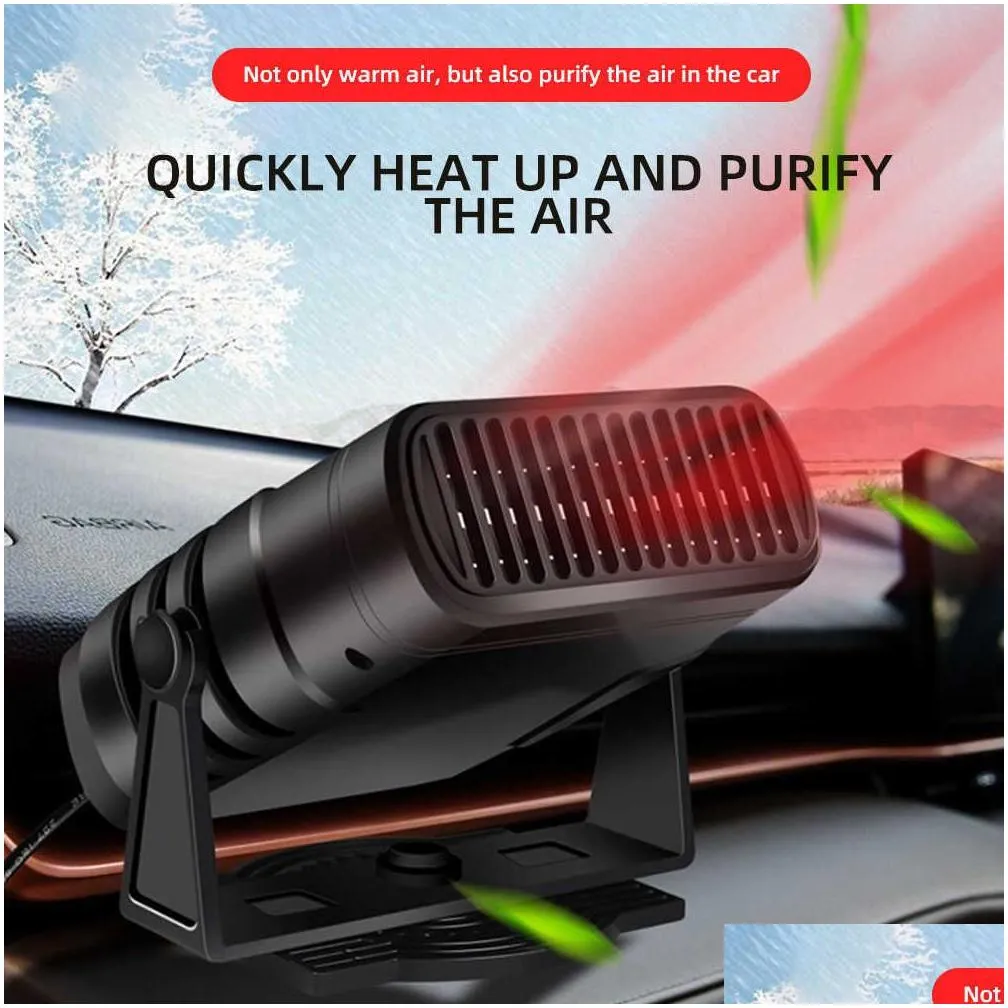 car new car heater fan 12v 120w 24v 200w auto windshield anti-fog electric heating dryer defogging demister defroster 2 in 1 cooling