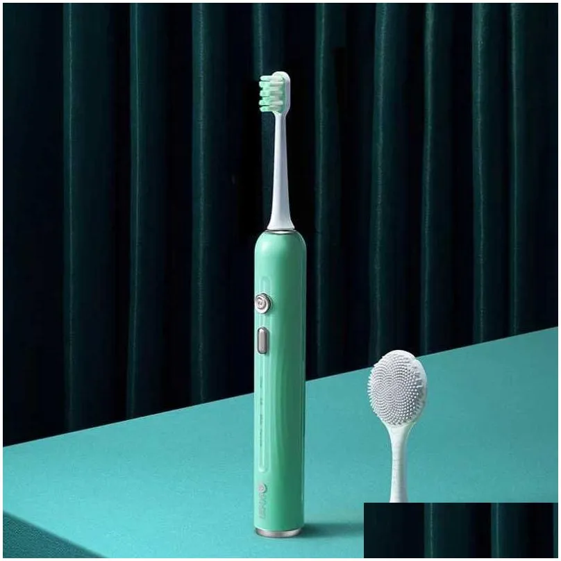 electric toothbrushes replacement heads dr. bei e5 toothbrush 2in1 teeth cleaner with face cleansing brush waterproof modes sonic set