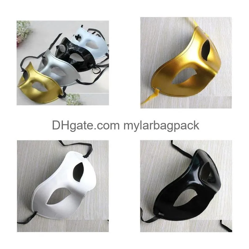 dhl free 200pcs/lot men`s masquerade maske fancy dress venetian maskse masquerade masks plastic half face maske optional multi-color