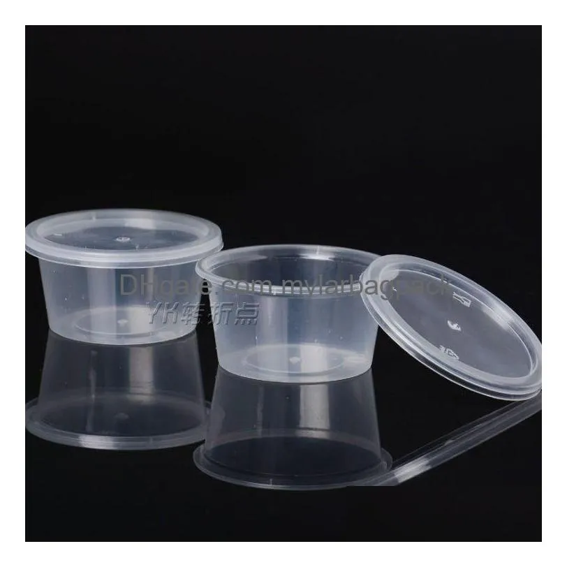disposable jelly cup mini plastic round pudding cup transparent jello cups with lids jam cup wen6779