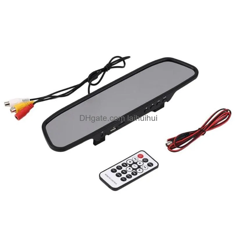 zyd439e 4.3 inch car mp5 rear view mirror monitor hd auto parking monitor night vision backup parking assistance camera