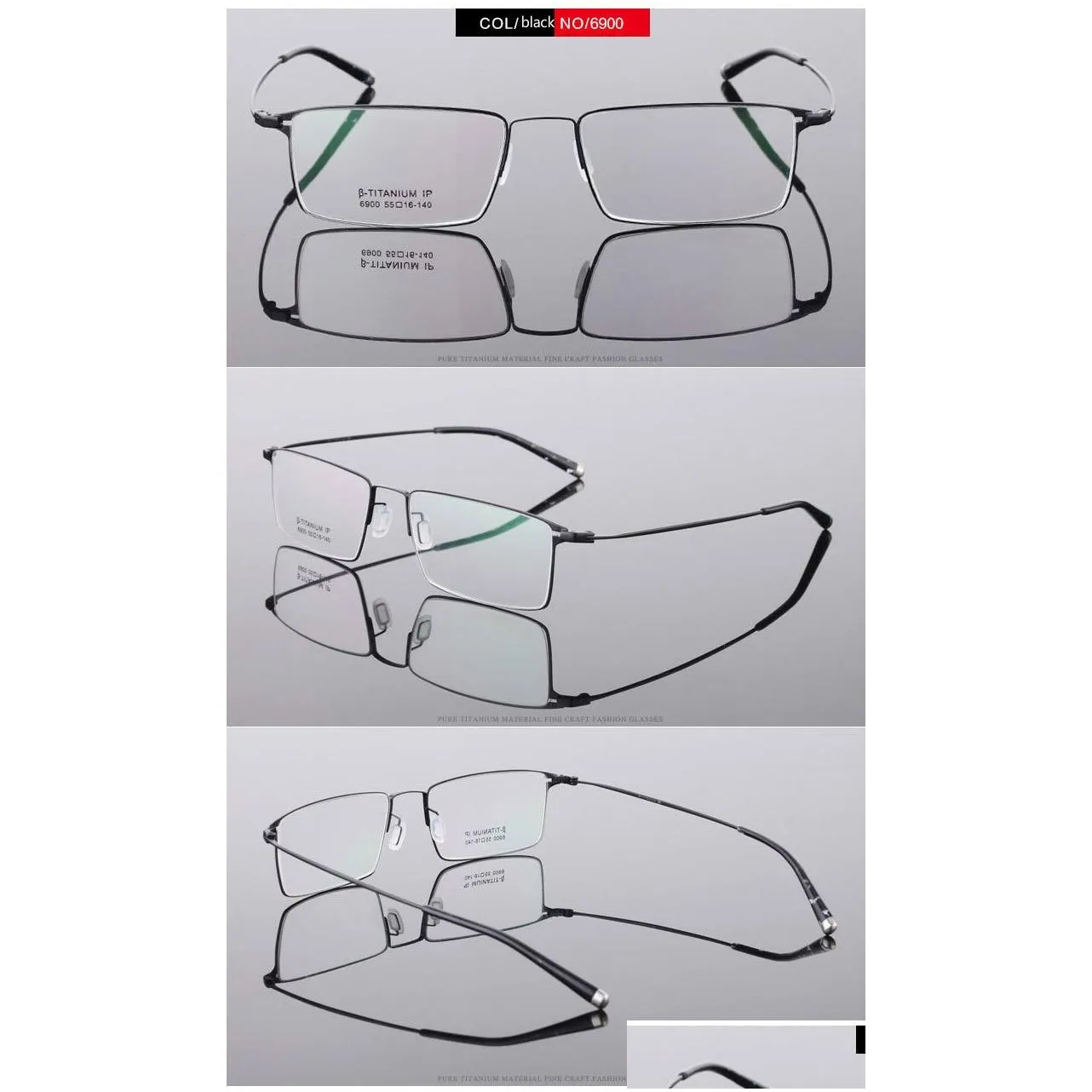 pure titanium glasses frame prescription eye glasses square eyeglasses myopia optical frames eyewear1508883