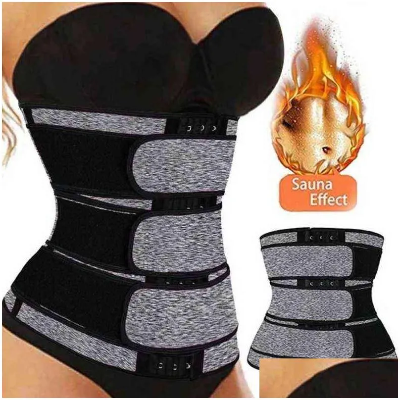 bullpiano shaperwear waist trainer neoprene belt cincher body shaper tummy control strap fitness fat burning 2201155131137