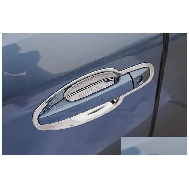 3 colors 8pcs stainless steel door handle covers door bowl for subaru forester