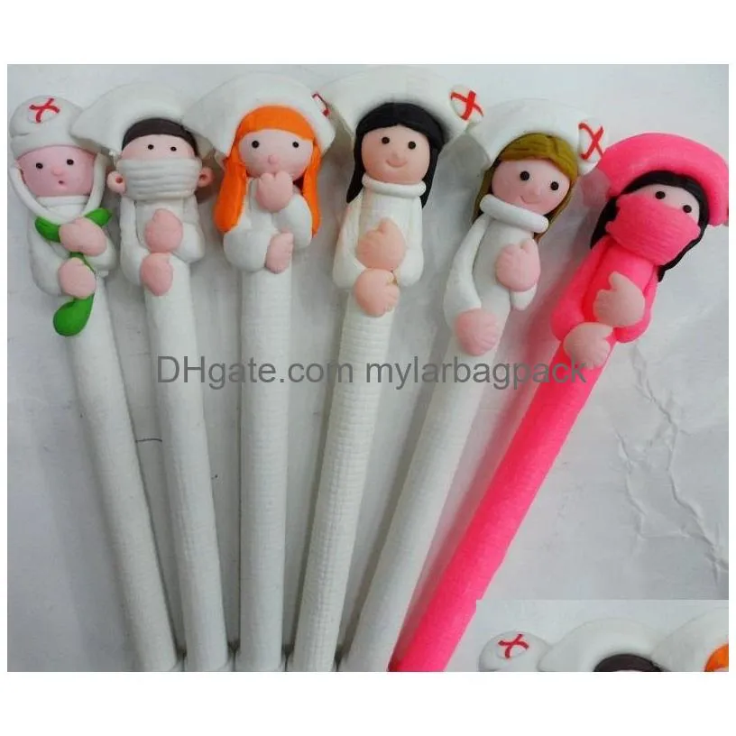 creative doctors and nurses polymer clay pen souvenirs/nurses day gift/hospitals and clinics gifts wen7050