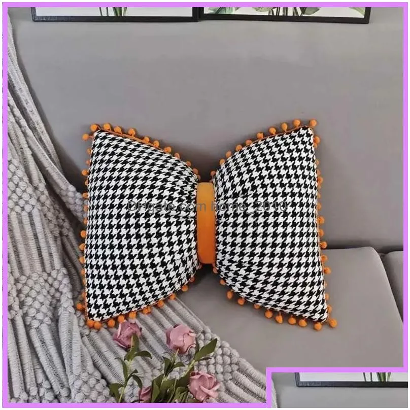 fashion neck pillow bow women mens designer car cushion casual living room office bedroom pillows high quality cushions nice