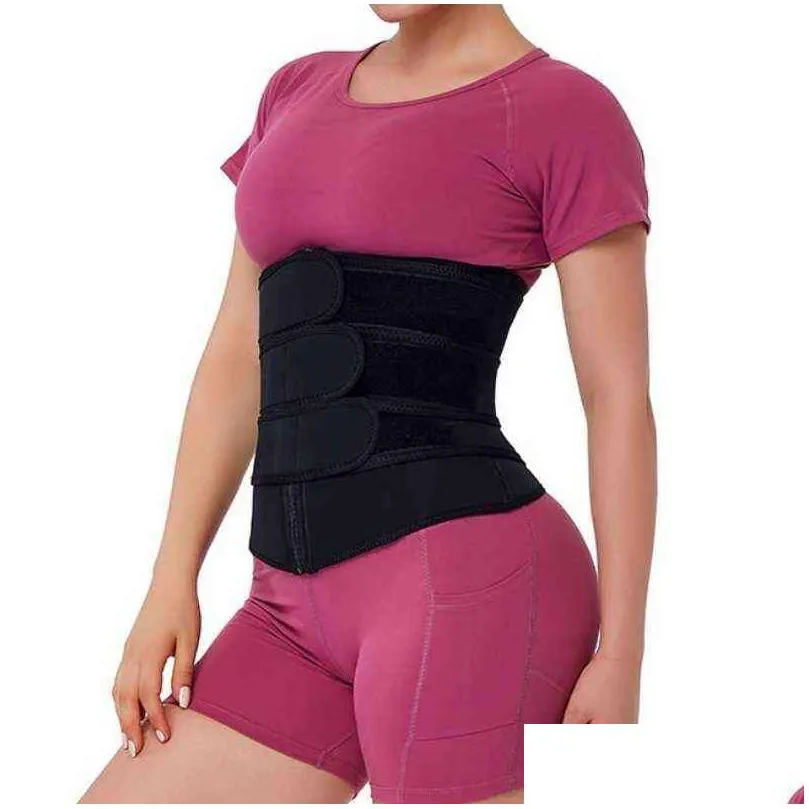 bullpiano shaperwear waist trainer neoprene belt cincher body shaper tummy control strap fitness fat burning 2201155131137