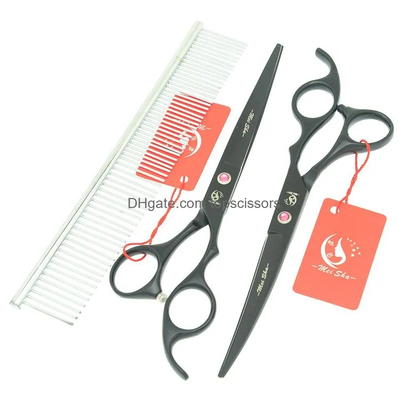 70 Inch Meisha Stainless Steel Pet Shears Dogs Grooming Cutting Scissors Set High Quality Thinning Tesoura Curved Clipper for