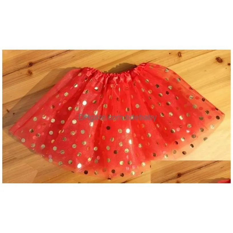 skirts sale gold polka dot kid girls tutus skirt dance dresses soft ballet children pettiskirt clothes drop delivery baby kids mater