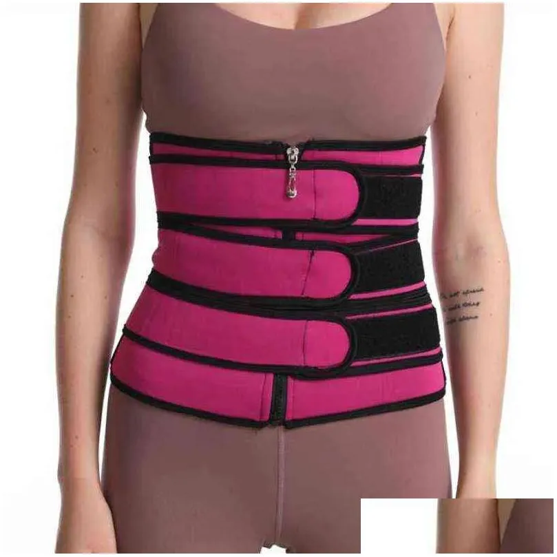 bullpiano shaperwear waist trainer neoprene belt cincher body shaper tummy control strap fitness fat burning 2201155131137