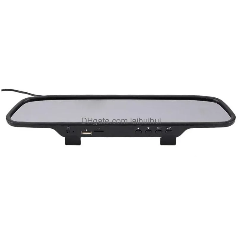 zyd439e 4.3 inch car mp5 rear view mirror monitor hd auto parking monitor night vision backup parking assistance camera