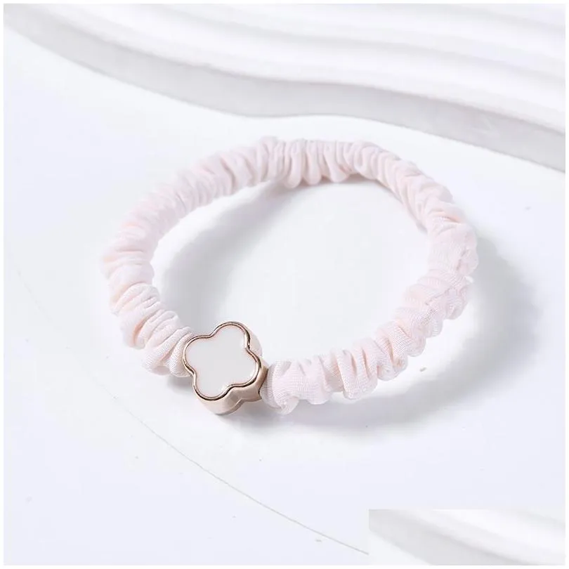 fashion headband, high elasticity, durable leather band, women`s hair tie, simple temperament, small intestine hair loop, exquisite ponytail