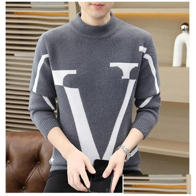 men`s casual warm pullover knitted luxurys sweater male fashion black sweaters desinger comfortable sweaters men trendy oversized coats tops