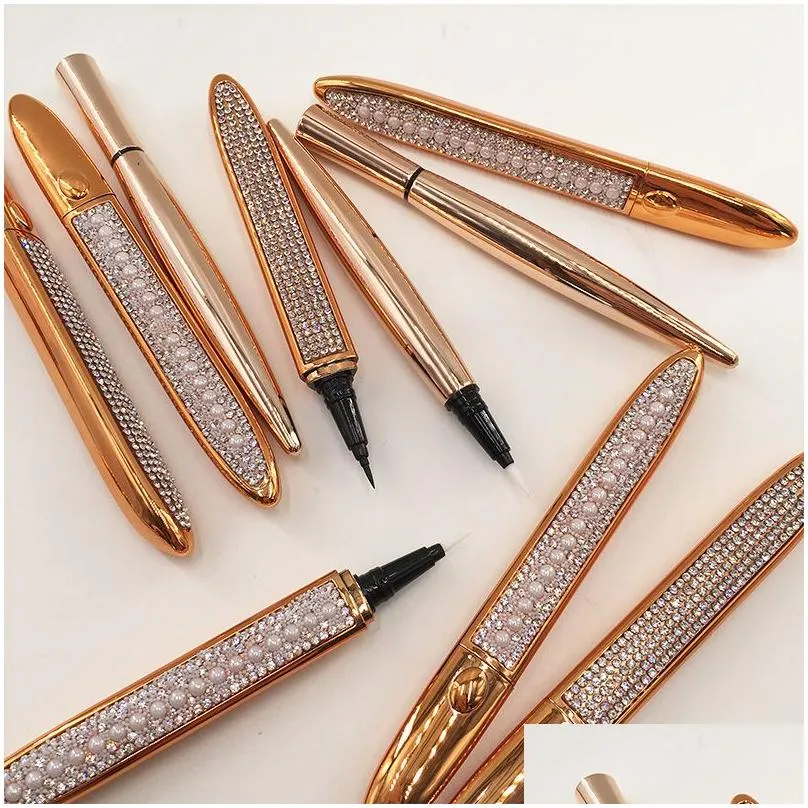 newest diamond lashes magic self adhesive liquid eyeliner pen for makeup eyelashes tool waterproof eyeliner pencil9241447