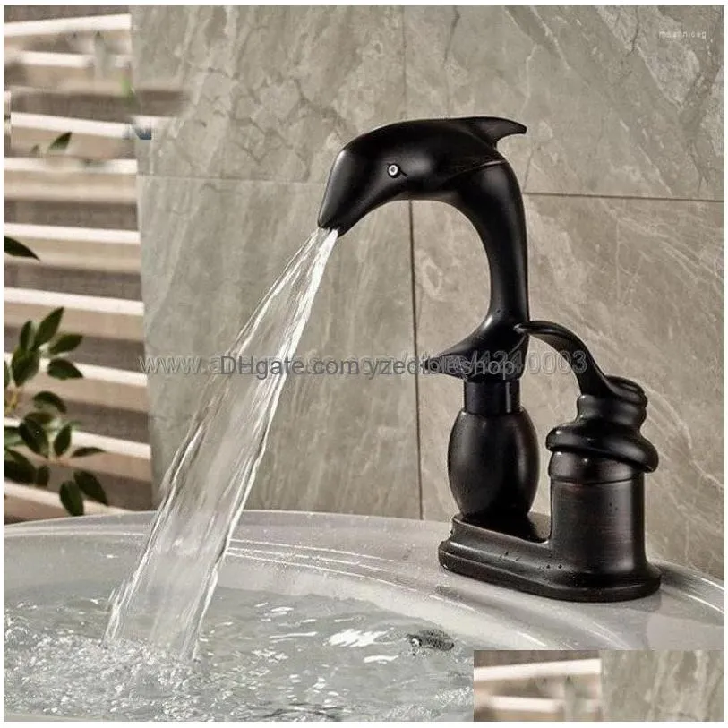 kitchen faucets oil rubbed bronze  shape bathroom basin faucet single handle deck mount vessel sink mixer tap knf032