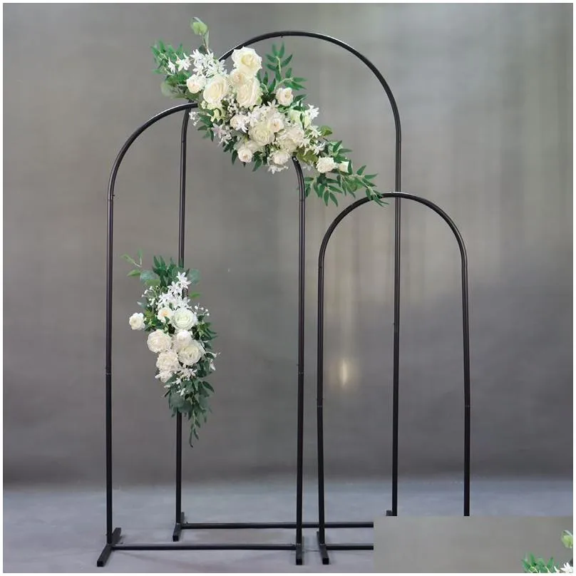 3pcs/set wedding arch metal backdrop frame balloon flower stand for weddingbirthday party garden photos background decoration