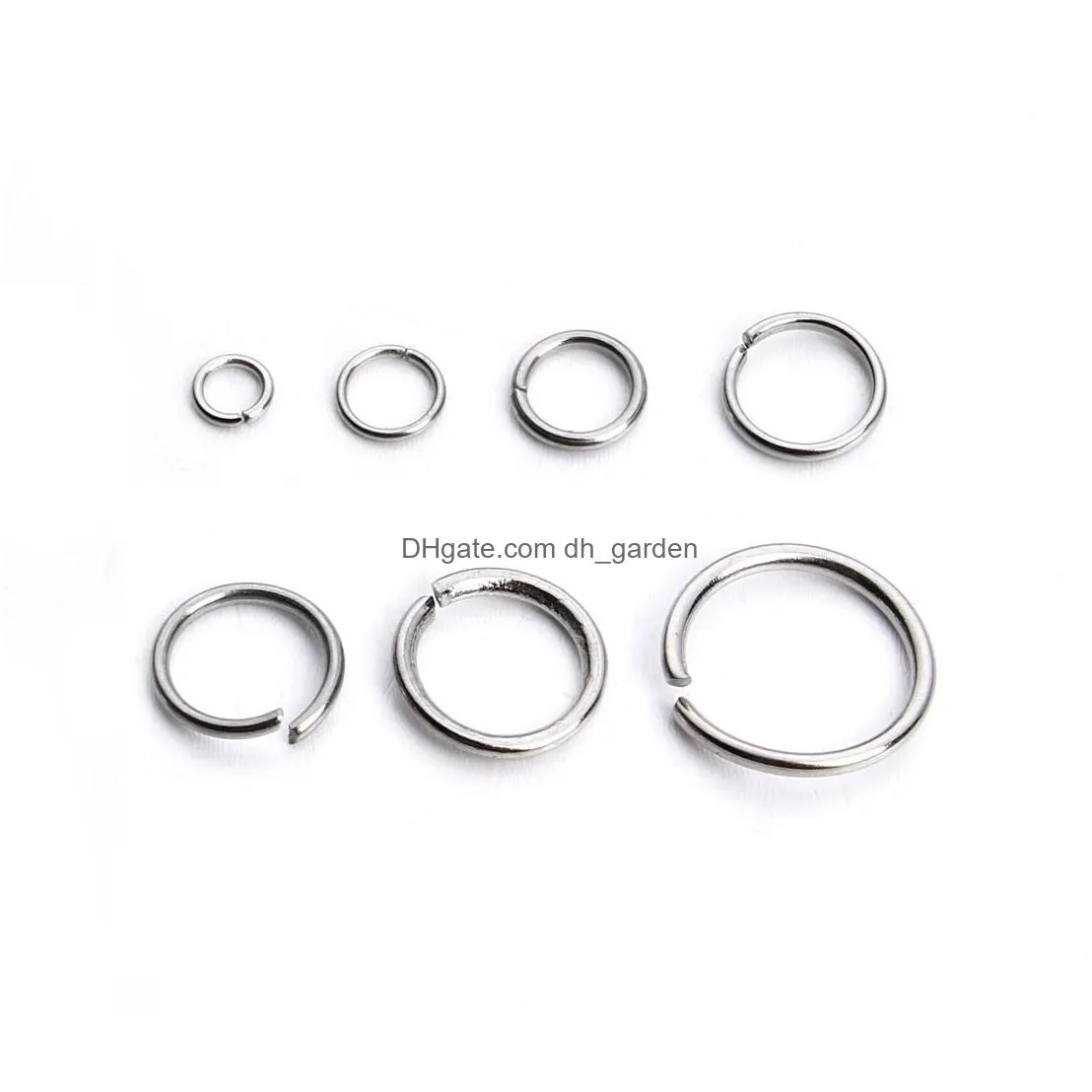High quality Stainless Steel Open Closed Connecting Ring Charm for Diy Bracelet Keychain Simple Round Ring Diy Jewelry Making