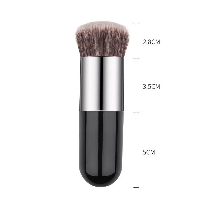 new fashion chubby pier foundation brush flat cream makeup brushes professional cosmetic highlight loose powder