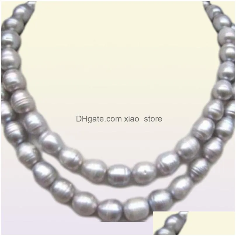 beautiful 910mm natural tahitian gray silver pearl necklace 32 quot96722979172376