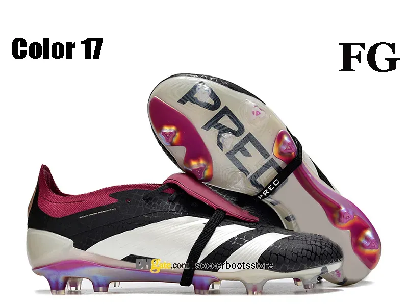 Gift Bag Kids Children Top Football Boots Elite Accuracy.1 FG Cleats Pogba Accuracy Boy Girl Leather Soccer Shoes Athletic Outdoor Trainers Botas De Futbol