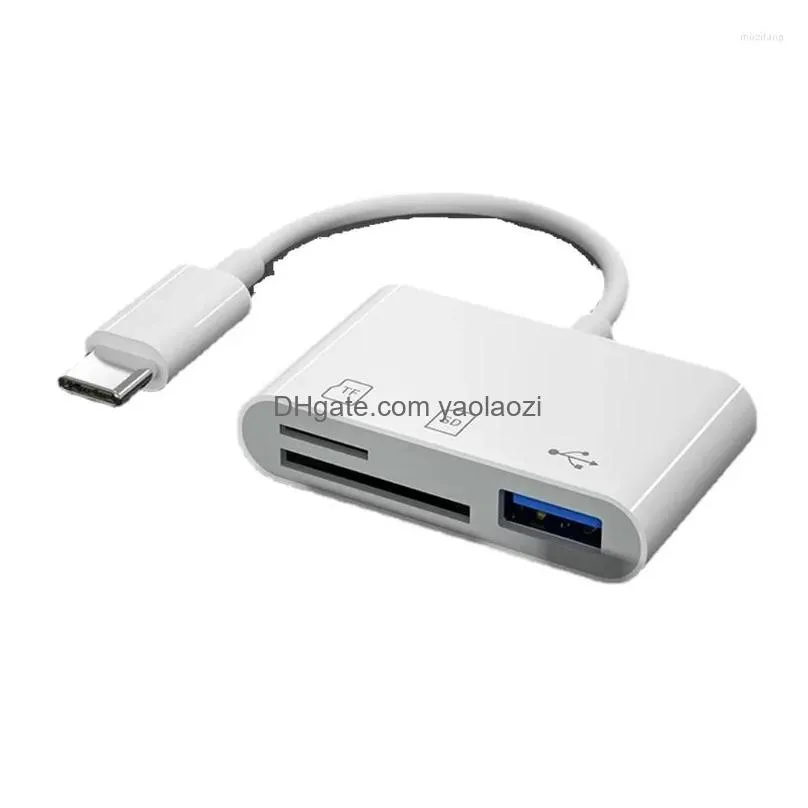 type c memory card reader hub usb 2.0 docking station otg adapter universal sd tf cf for smartphone