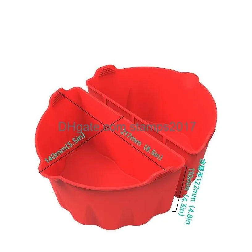 slow cooker divider silicone insert bpa dishwasher safe reusable silicone foldable mold for clogk-pot