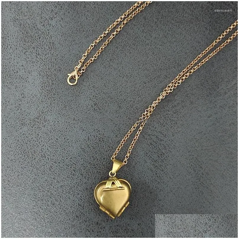 chains diy hand-made jewelry accessories retro three-dimensional heart-like four-leaf clover multilayer po box frame pendant