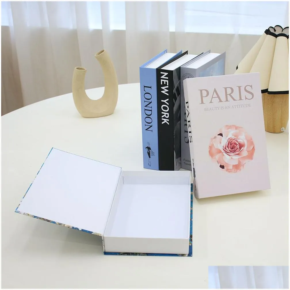 Other Desk Accessories Wholesale Luxury Fake Books Decor Home Decoration Accessories For Living Room Fashion Prop Coffee Drop Delivery Otx4O