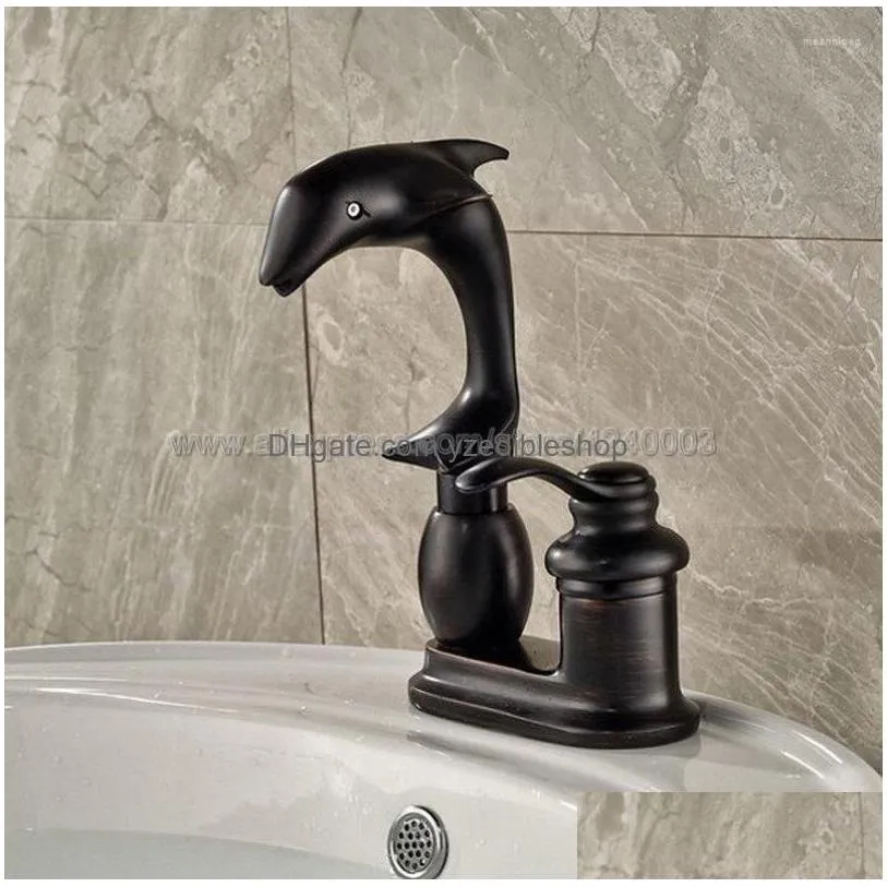 kitchen faucets oil rubbed bronze  shape bathroom basin faucet single handle deck mount vessel sink mixer tap knf032