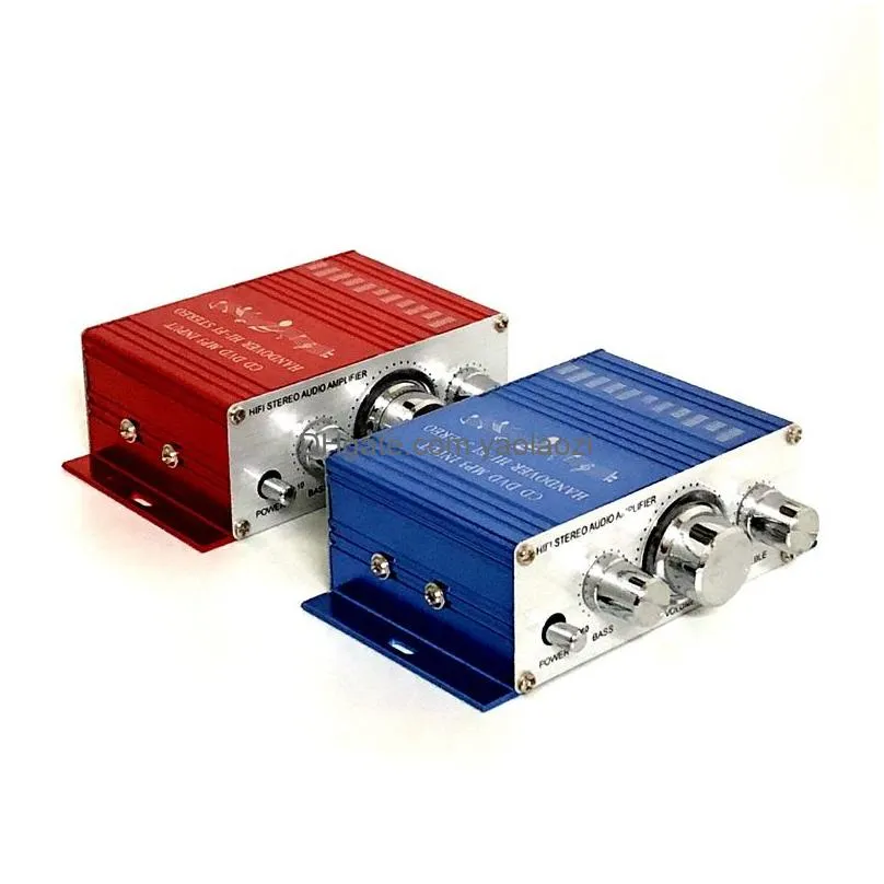 stereo amplifier hi-fi 12v mini auto car power amplifier stereo audio amplifier cd dvd mp3 input for motorcycle boat home audio