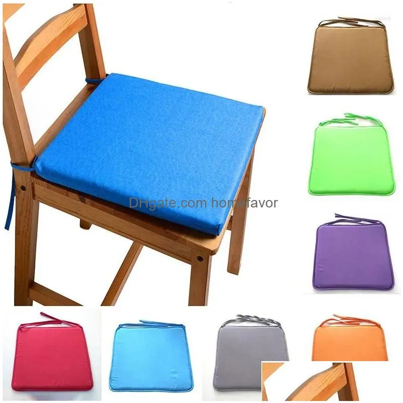 pillow household winter soft dining chair 40x40cm candy color non-slip office seat can be fixed on chairs