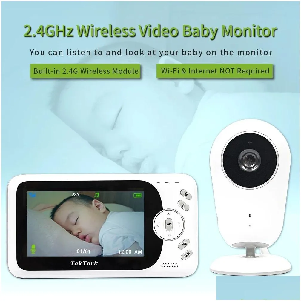 4.3 inch wireless video baby monitor sitter portable baby nanny security camera ir led night vision intercomax3t