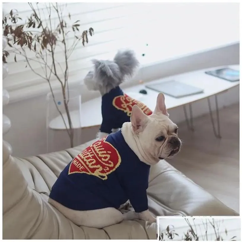 dog apparel autumn winter warm clothes designer sweater schnauzer french bldog teddy small medium luxury cat sweatshirt pet items dr