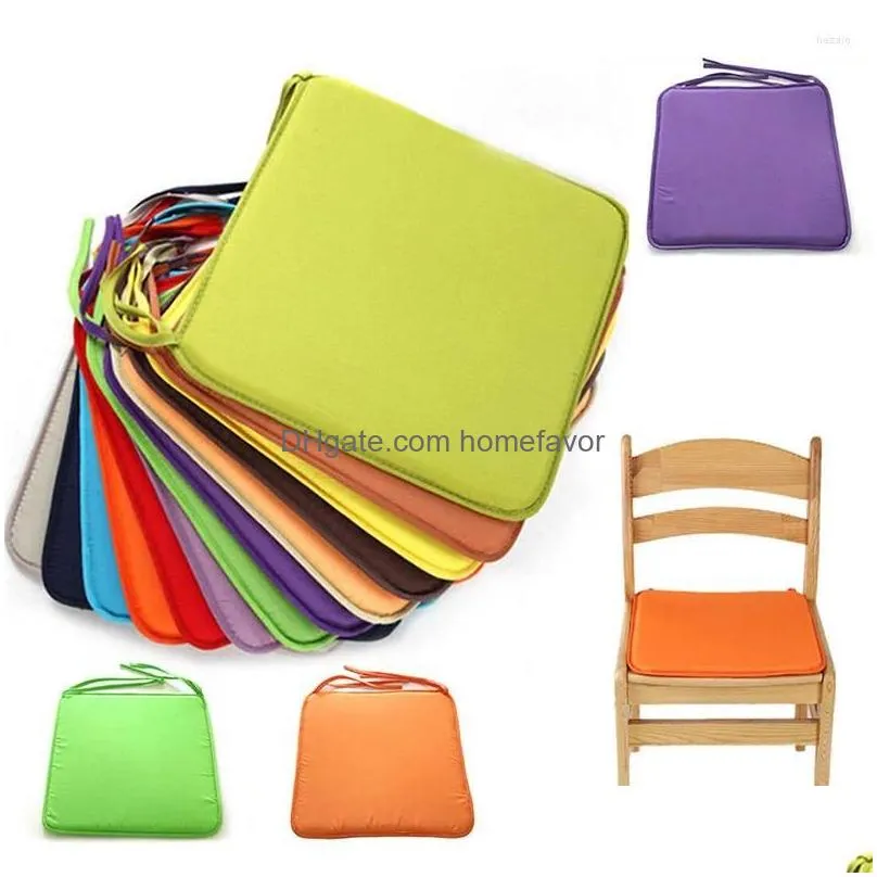 pillow household winter soft dining chair 40x40cm candy color non-slip office seat can be fixed on chairs