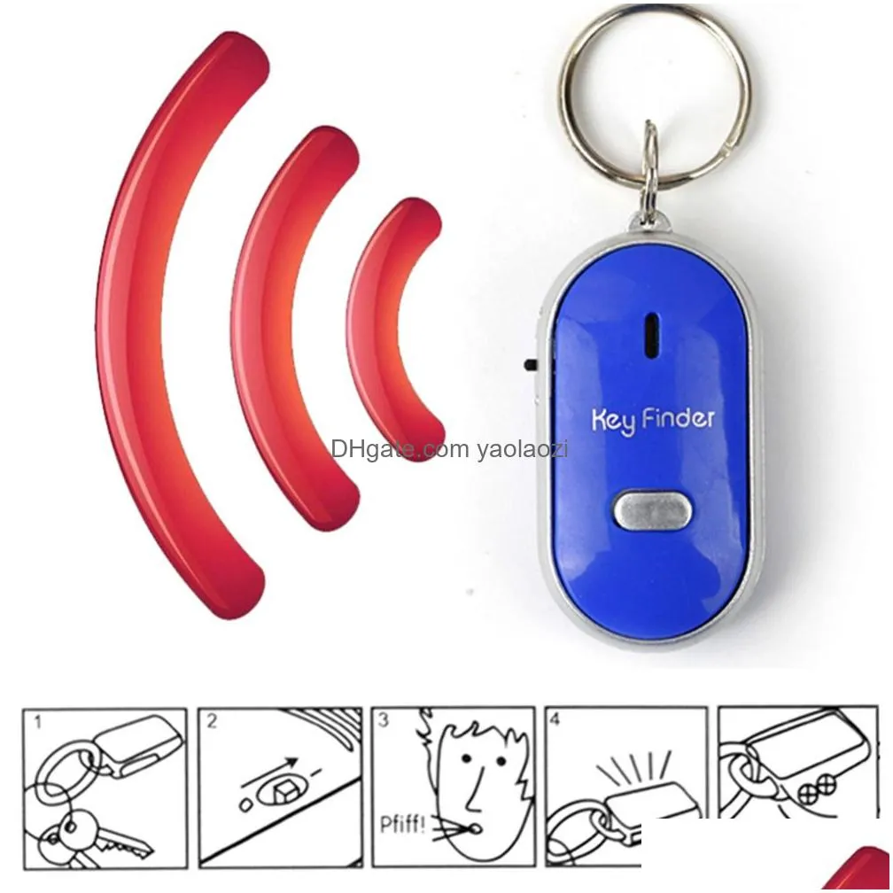 2018 led whistle key finder flashing beeping remote lost keyfinder locator keyring for 8705251