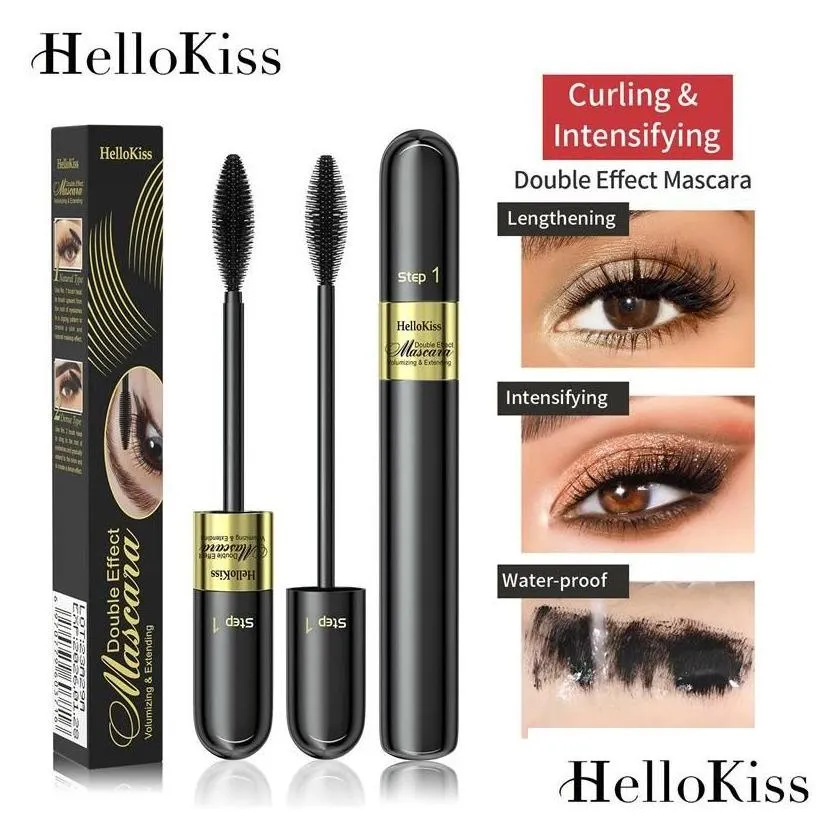 mascara new sunflower double effect waterproof eye black volume mascara cosmetics makeup drop delivery health beauty makeup eyes dhgpd