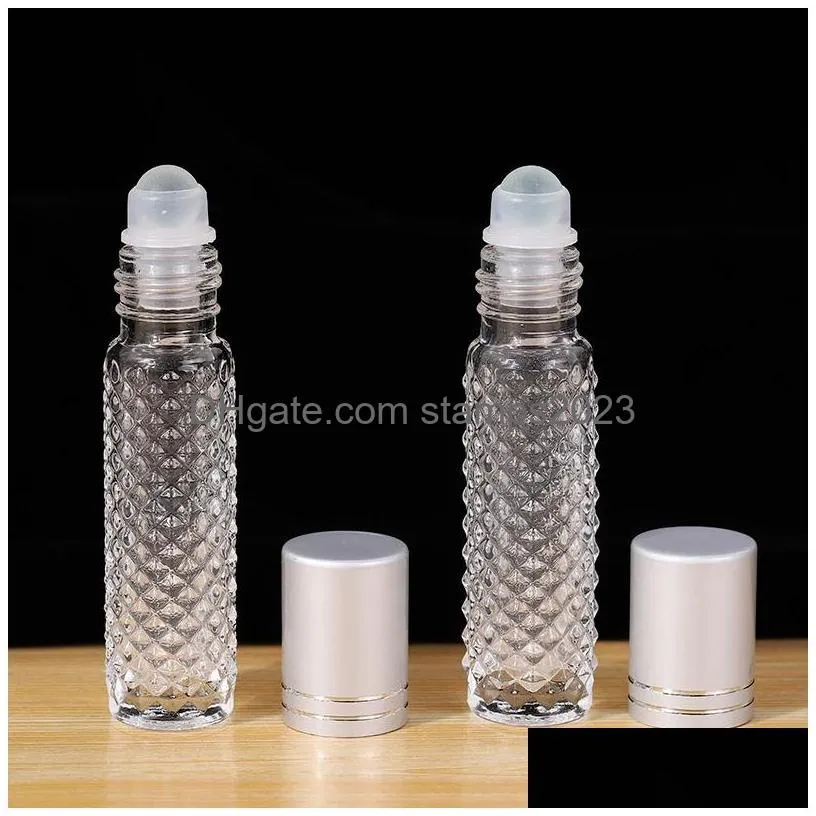 wholesale 10ml essential oil roller bottles empty glass roll on essentials oils perfume essence travel container sample emptys bottle