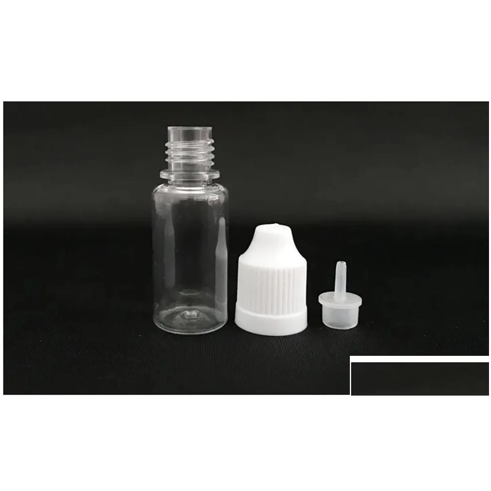 Packing Bottles Wholesale Pet Needle Bottle 5Ml Plastic Dropper Clear 5 Ml E Liquid For E-Juice 13 Colors Drop Delivery Office School Dhnsf